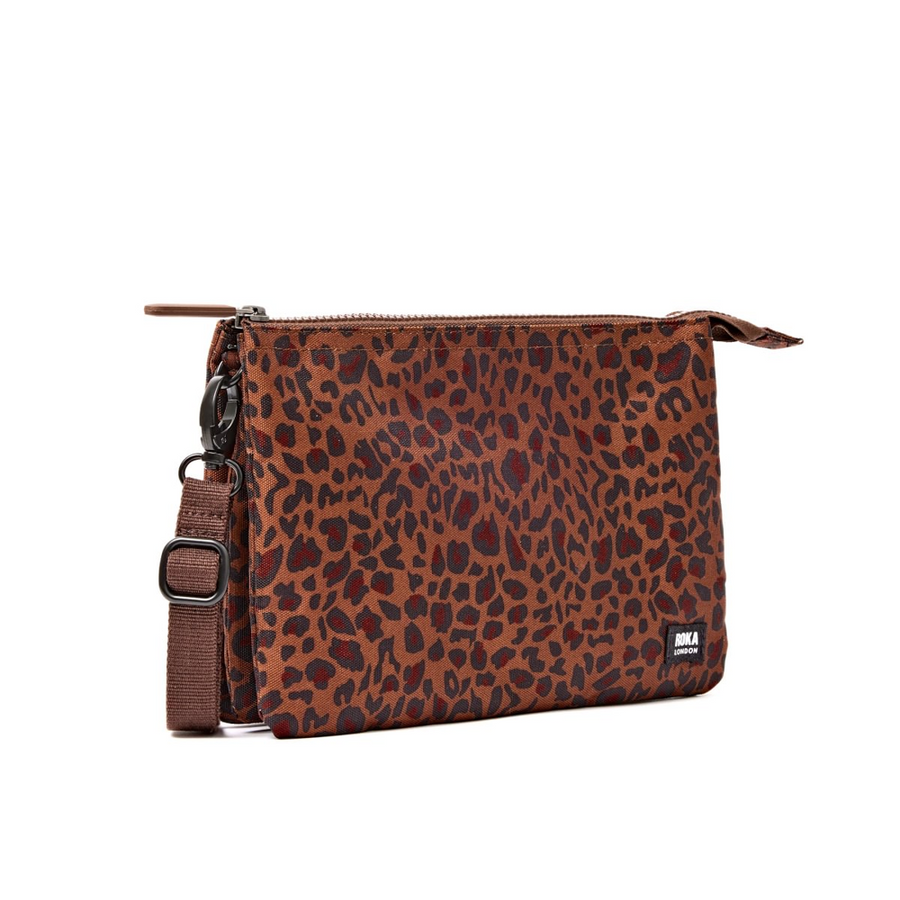 Roka - Carnaby Crossbody Bag in Mini Leopard Canvas