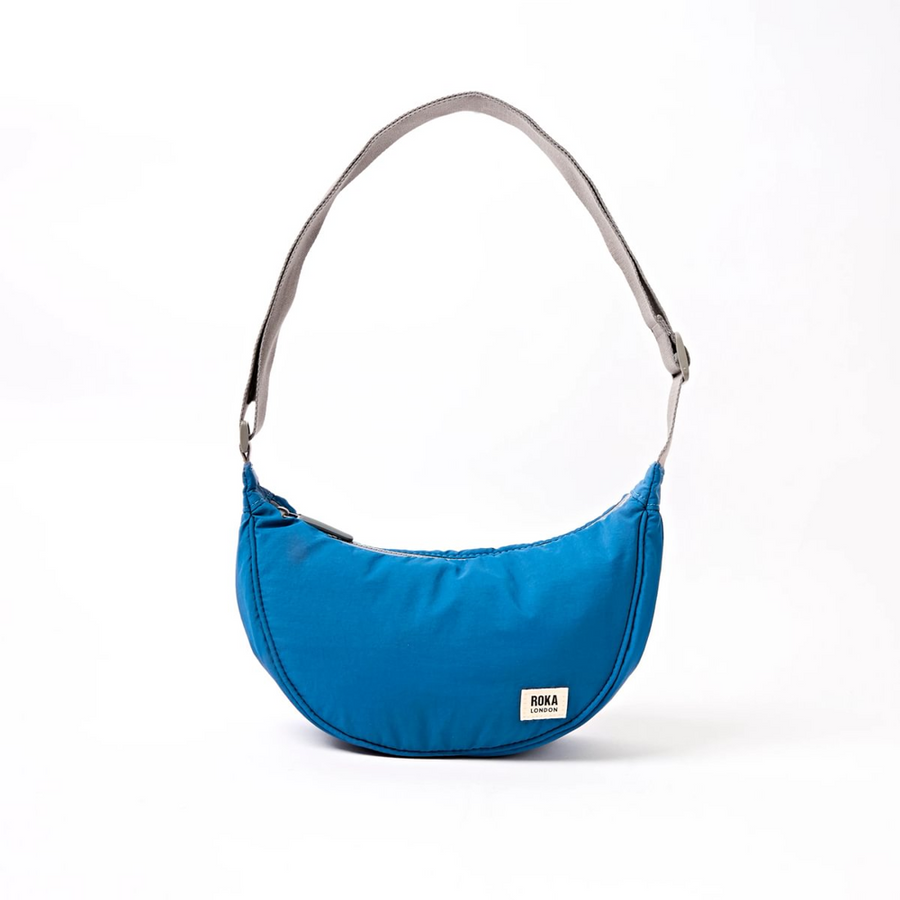 Roka - Farringdon Half Moon Bag in Malibu Blue Taslon