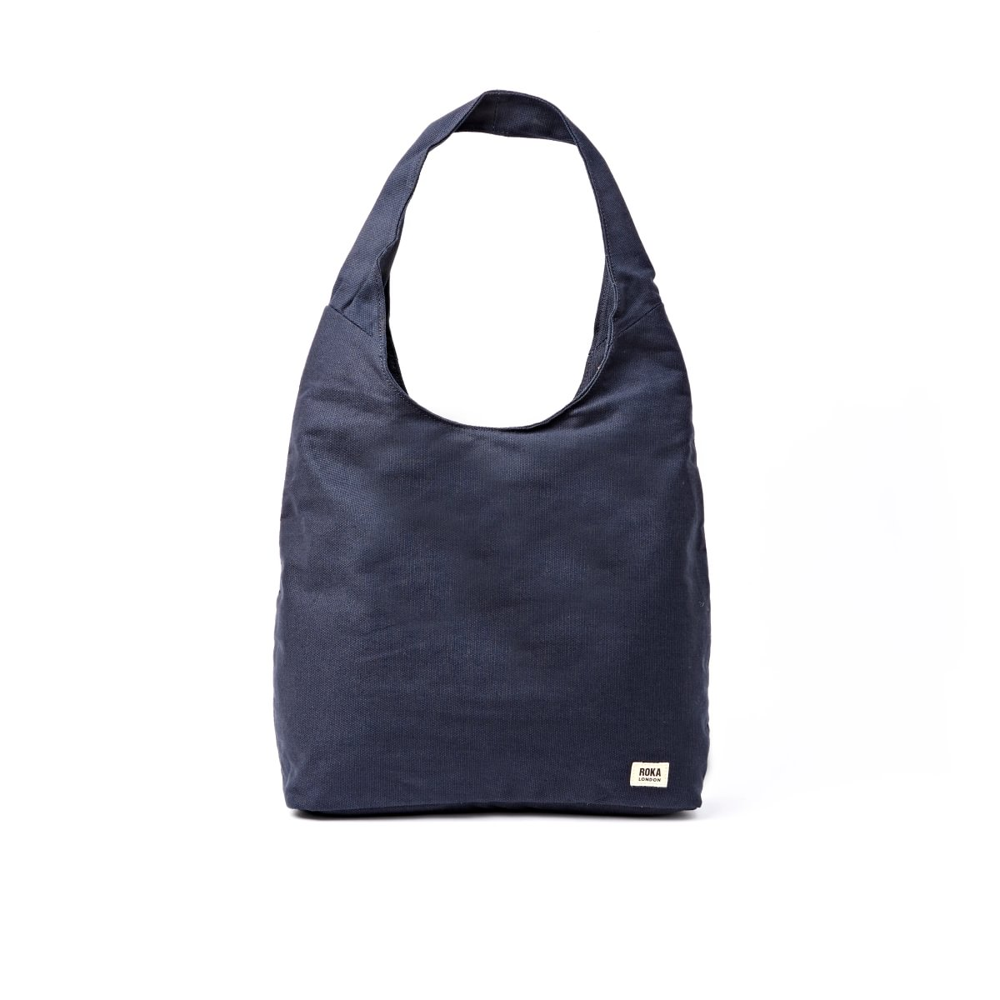 Roka - Hoxton Shoulder Bag In Anthracite Cotton Canvas
