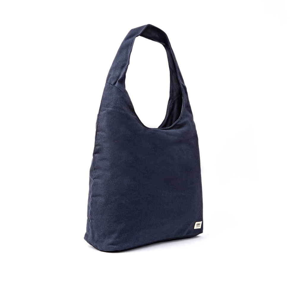 Roka - Hoxton Shoulder Bag In Anthracite Cotton Canvas