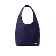 Roka - Hoxton Shoulder Bag In Navy Blue Cotton Canvas