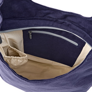 Roka - Hoxton Shoulder Bag In Navy Blue Cotton Canvas