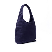 Roka - Hoxton Shoulder Bag In Navy Blue Cotton Canvas
