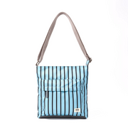 Roka - Kennington Crossbody Bag in Blue Stripe Canvas