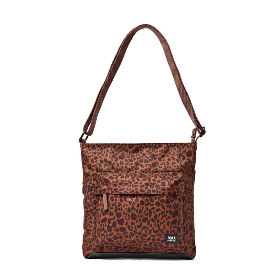 Roka - Kennington Crossbody Bag in Mini Leopard Canvas