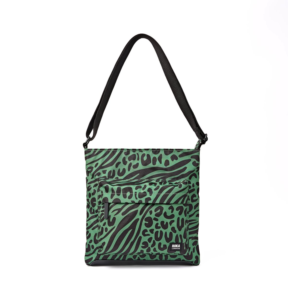 Roka - Kennington Crossbody Bag in Mixed Animal Artichoke Canvas