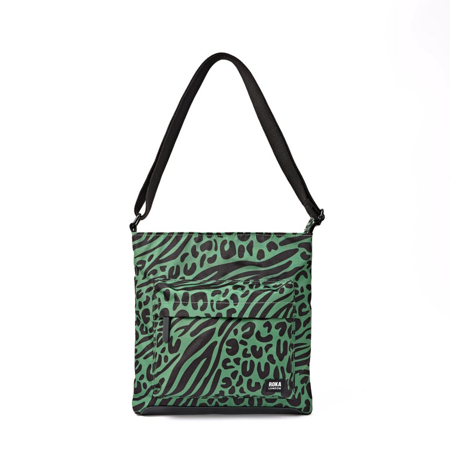Roka - Kennington Crossbody Bag in Mixed Animal Artichoke Canvas