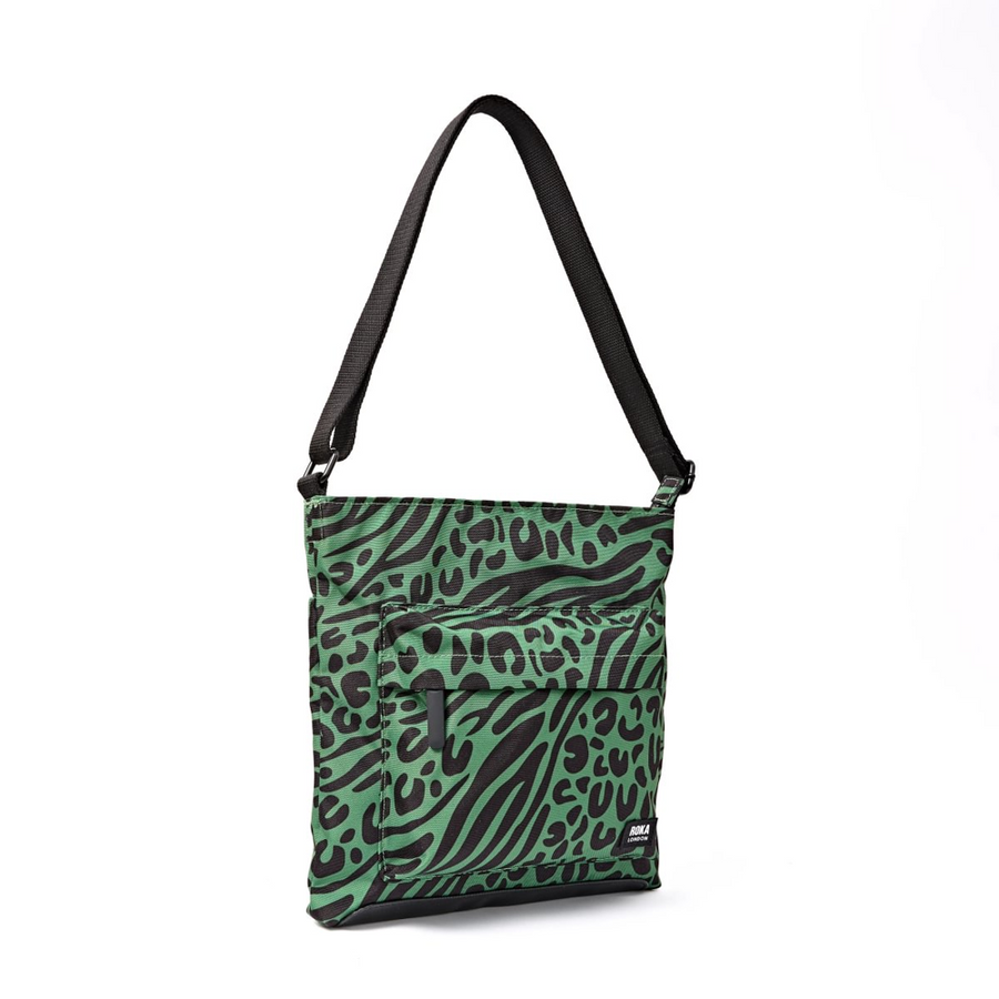 Roka - Kennington Crossbody Bag in Mixed Animal Artichoke Canvas