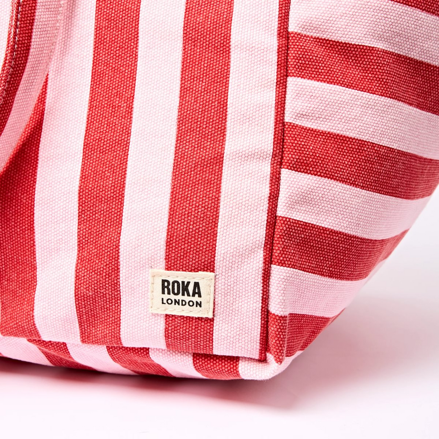 Roka - Marylebone Strawberry Stripe Large Cotton Canvas - Bags