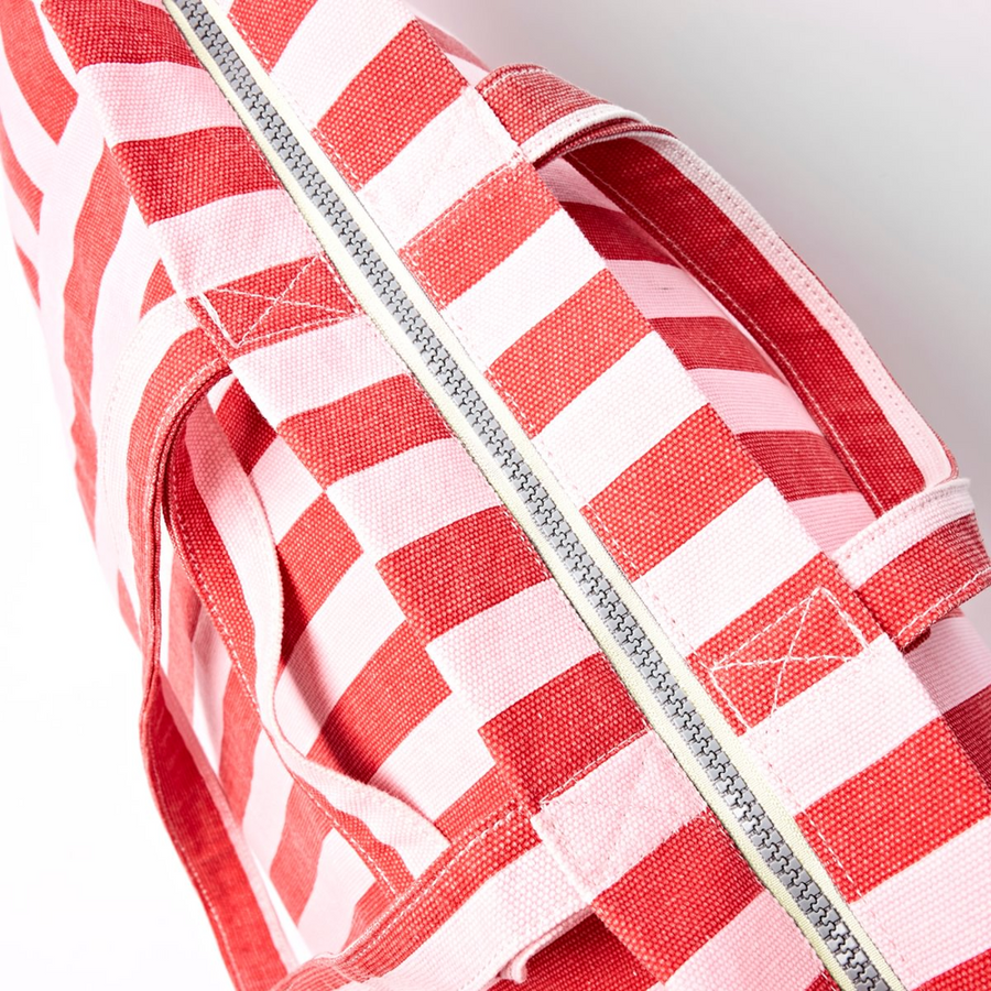 Roka - Marylebone Strawberry Stripe Large Cotton Canvas - Bags