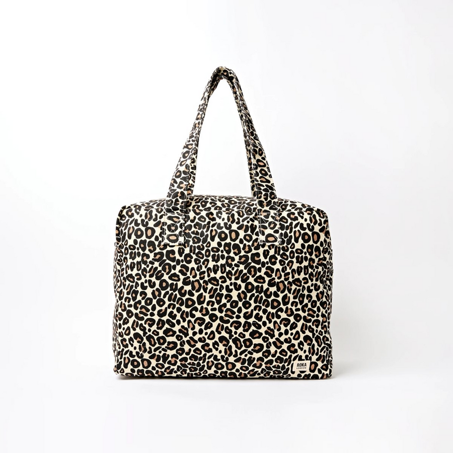 Roka - Sloane Savannah Leopard Medium Cotton Canvas - Bags
