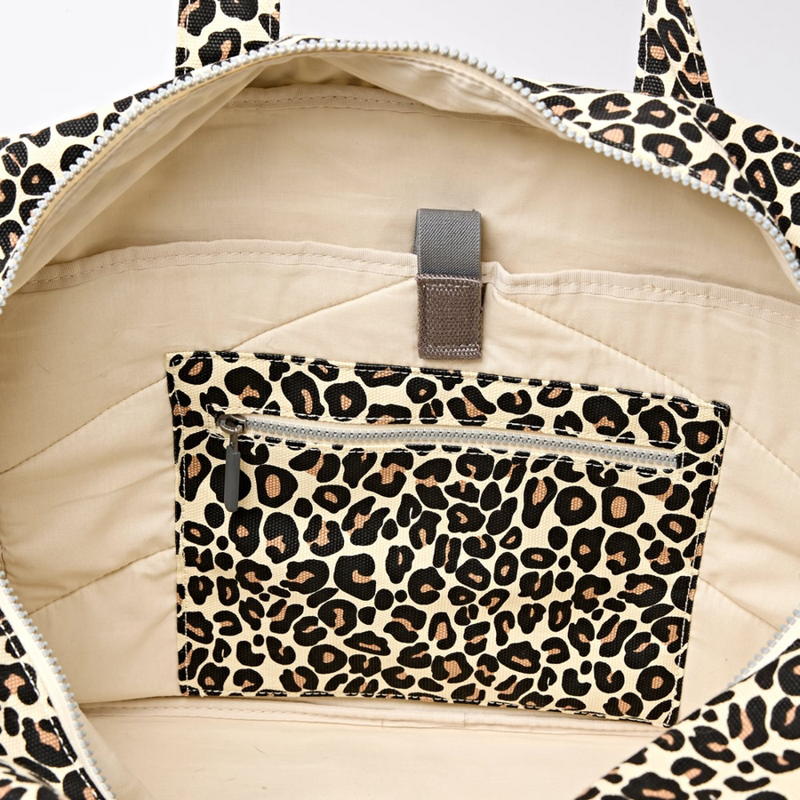 Roka - Sloane Savannah Leopard Medium Cotton Canvas - Bags