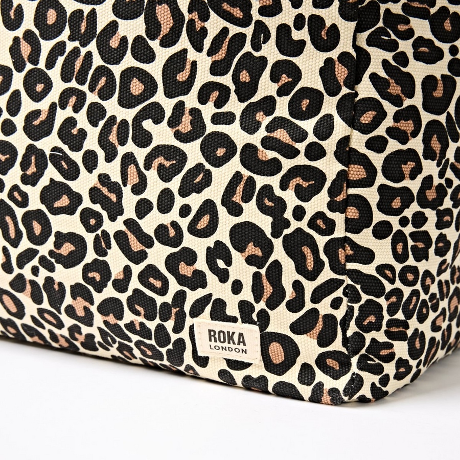Roka - Sloane Savannah Leopard Medium Cotton Canvas - Bags
