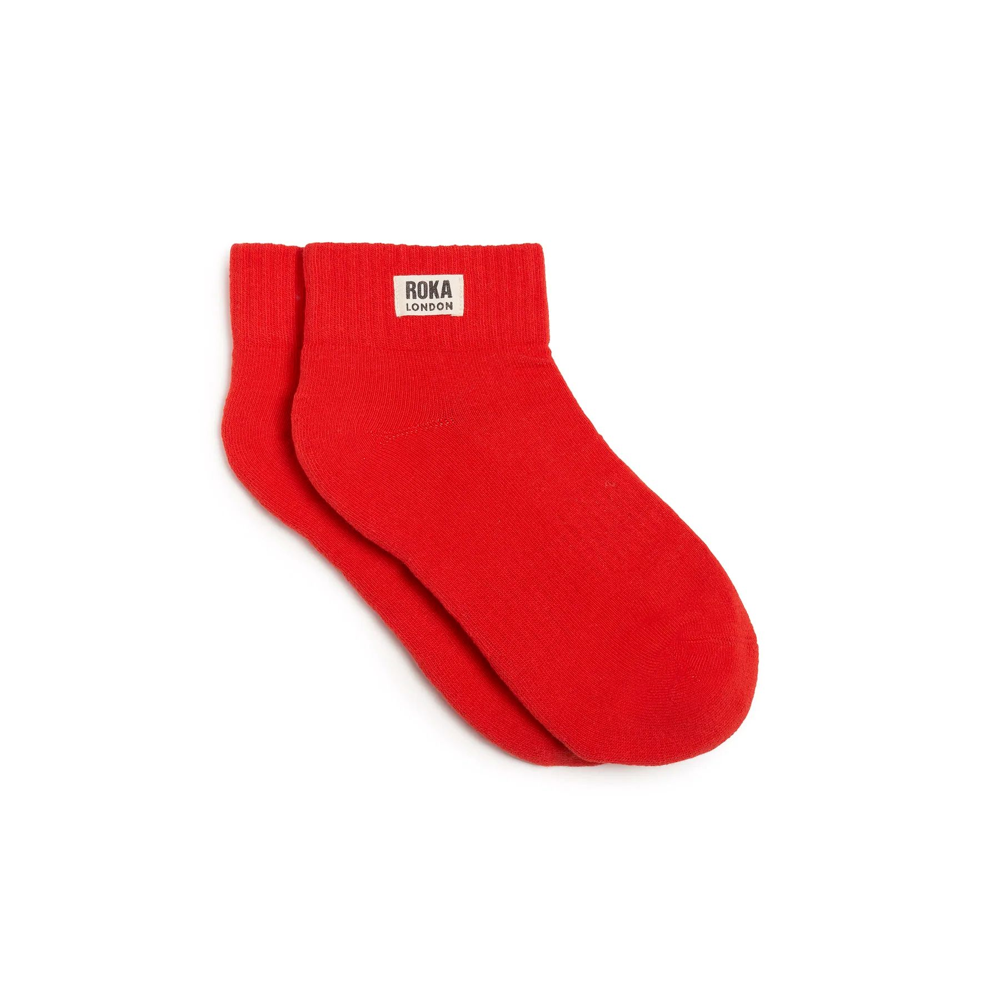 Roka - Wembley Cranberry Crop Sock Womens Organic Cotton - Socks