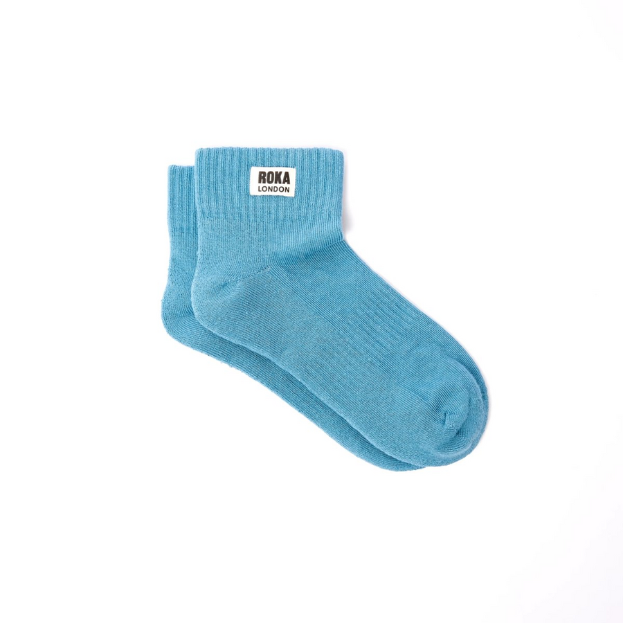 Roka - Wembley Adriatic Crop Womens Organic Cotton - Socks