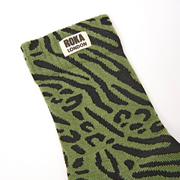 Roka - Wimbledon Crew Socks for Women in Mixed Animal Artichoke Organic Cotton