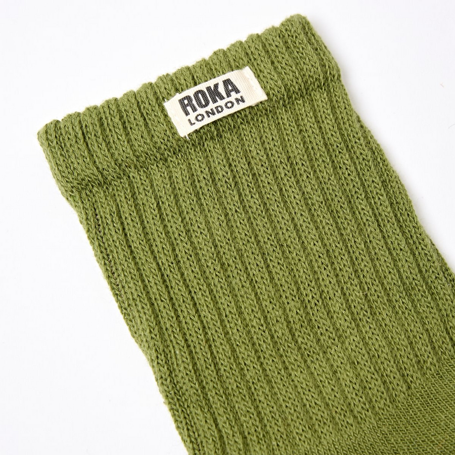 Roka - Windsor Solid Crew Socks For Men In Avocado