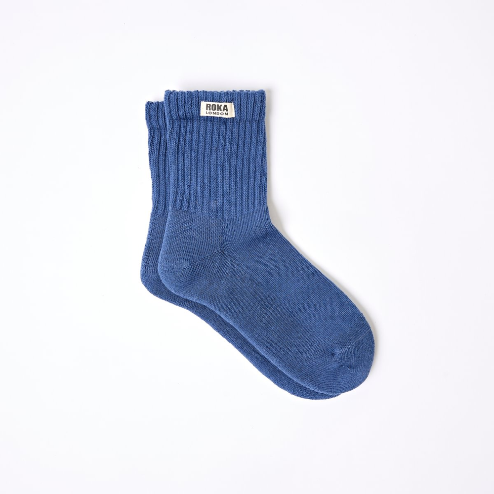 Roka - Windsor Solid Crew Socks For Men In Coastal Blue
