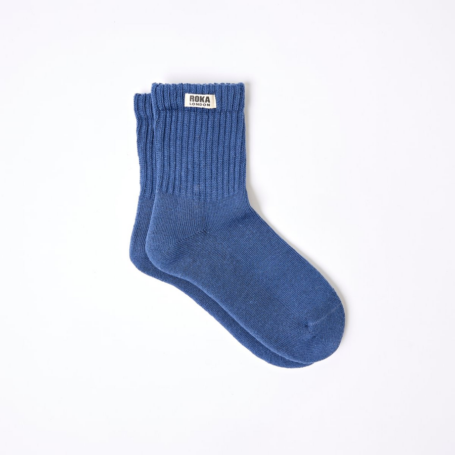 Roka - Windsor Solid Crew Socks For Men In Coastal Blue