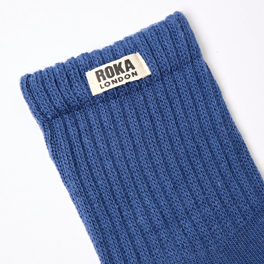 Roka - Windsor Solid Crew Socks For Men In Coastal Blue