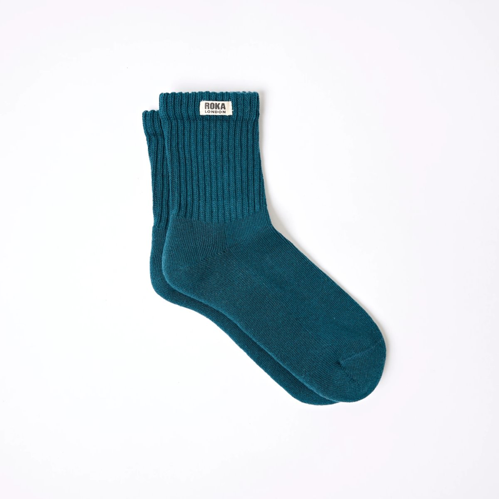Roka - Windsor Solid Crew Socks For Men In Teal