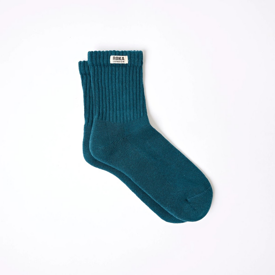 Roka - Windsor Solid Crew Socks For Men In Teal