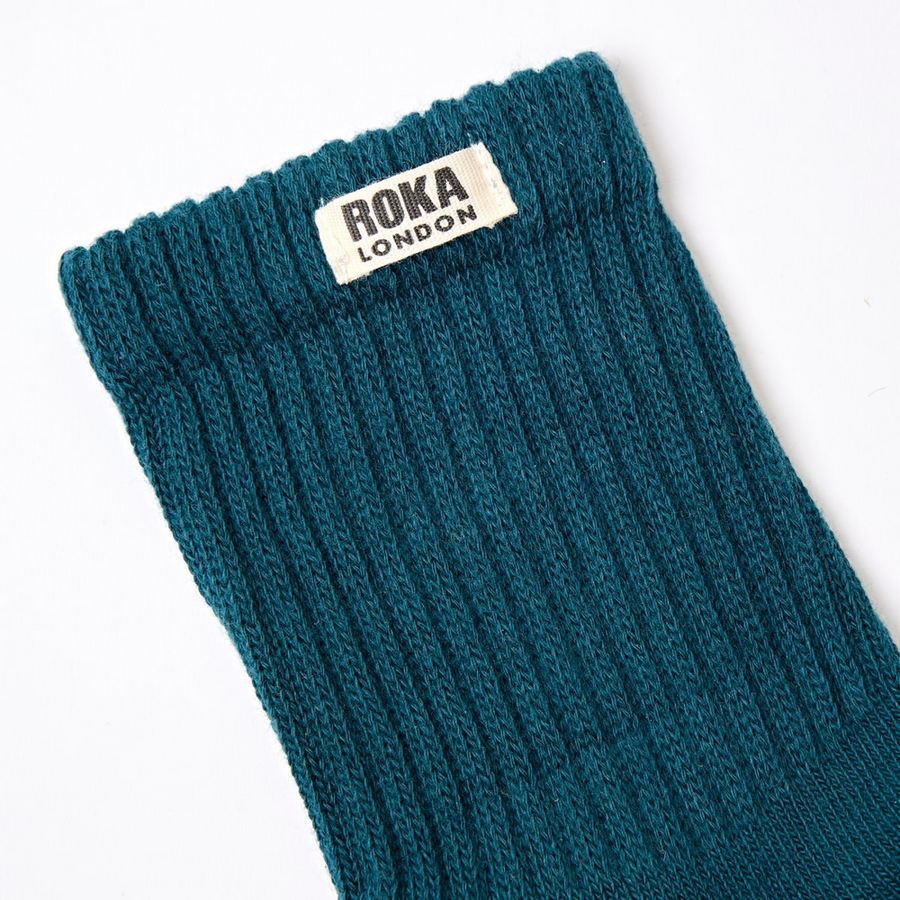 Roka - Windsor Solid Crew Socks For Men In Teal
