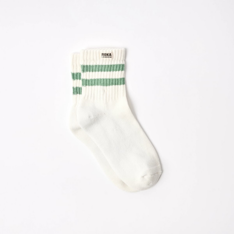 Roka - Windsor Stripe Crew Sock - Matcha