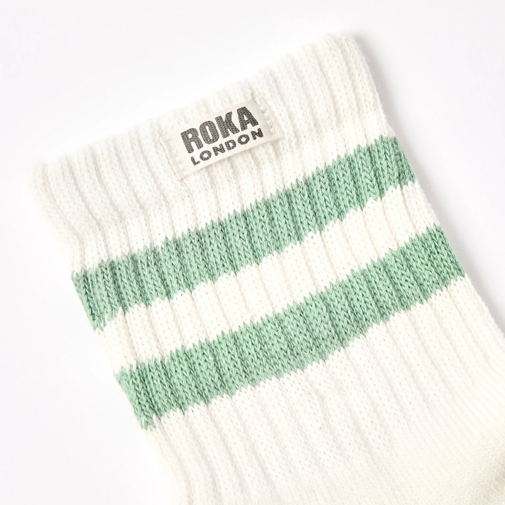 Roka - Windsor Stripe Crew Sock - Matcha