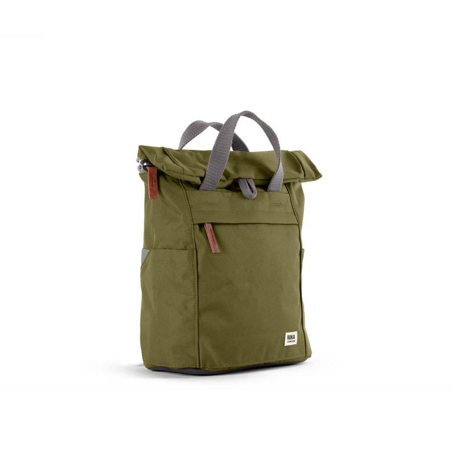 Roka - Finchley Small Backpack Moss Canvas - Bags