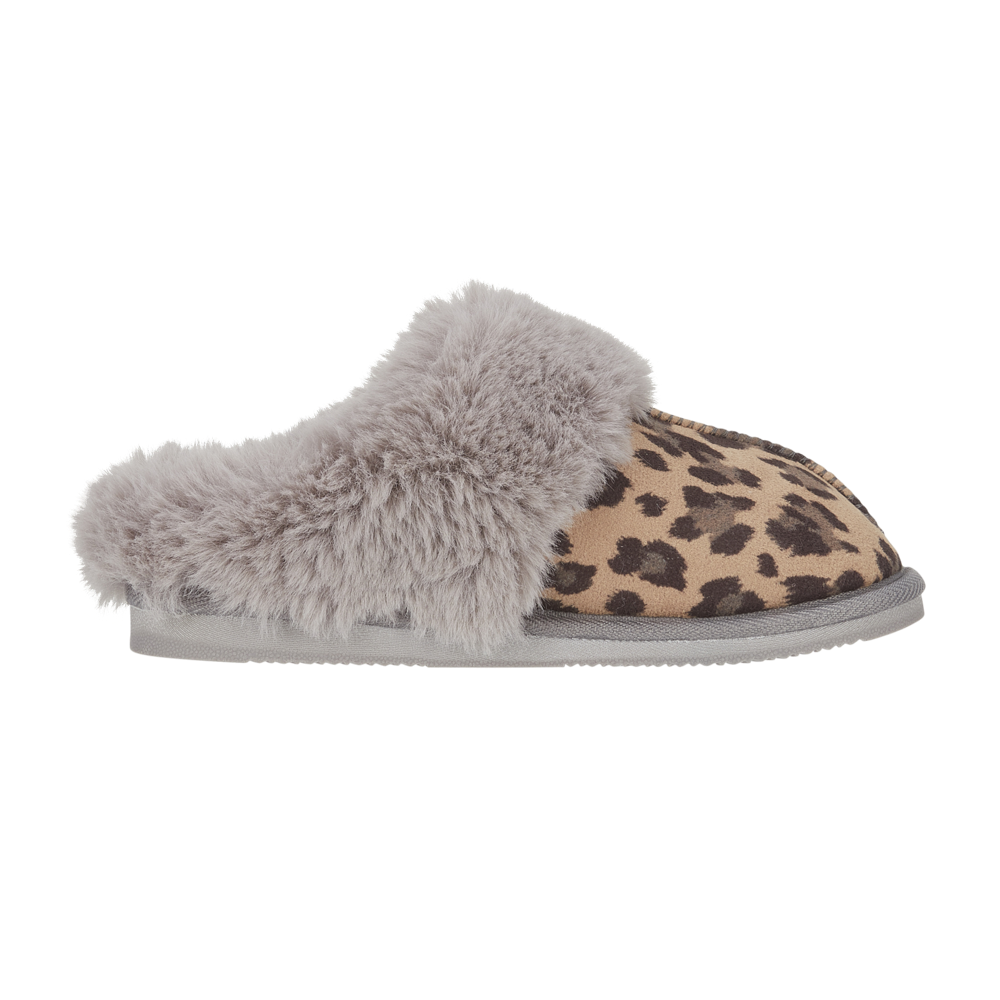 Jo & Joe - Savannah - Grey/Leopard - Slippers