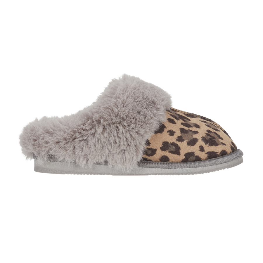Jo & Joe - Savannah - Grey/Leopard - Slippers