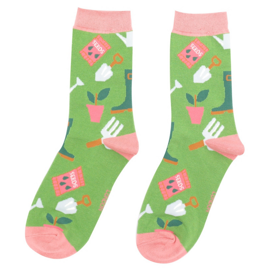 Miss Sparrow - Gardening Gear Socks - Green - Socks