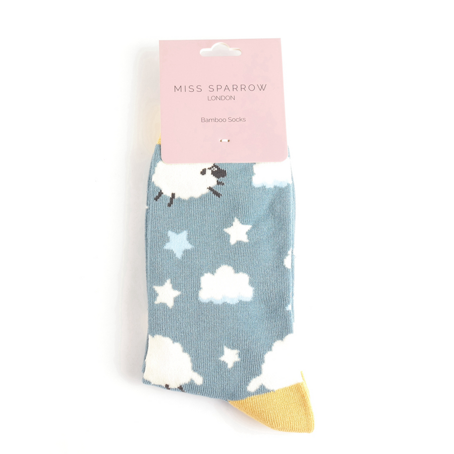 Miss Sparrow - SKS454 - Sleepy Sheep Socks - Denim