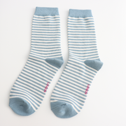 Miss Sparrow - SKS543 - Simple Stripes Socks - Light Blue