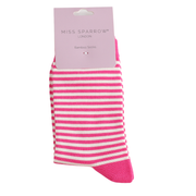 Miss Sparrow - SKS543 - Simple Stripes - Pink - Socks