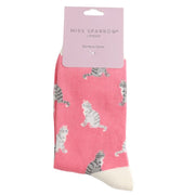 Miss Sparrow - Tabby Cats - Pink - Socks