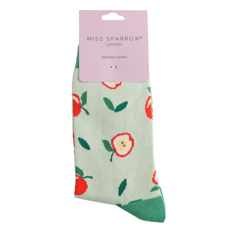 Miss Sparrow - Apples - Green - Socks