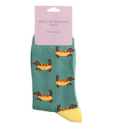 Miss Sparrow - Hot Dogs - Green - Socks