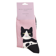 Miss Sparrow - SKS620 - Long Cats - Pink - Socks