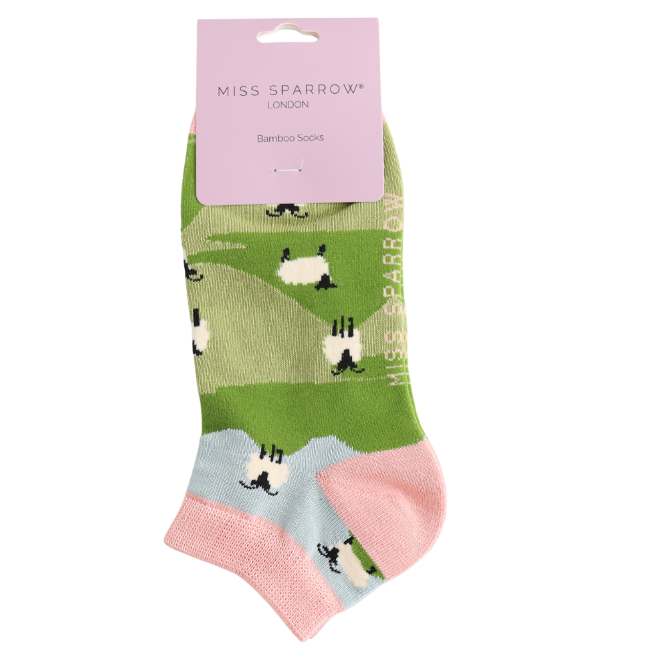 Miss Sparrow - Highland Sheep Trainer Socks - Duck Egg Blue