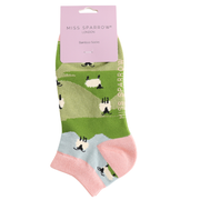 Miss Sparrow - Highland Sheep Trainer Socks - Duck Egg Blue