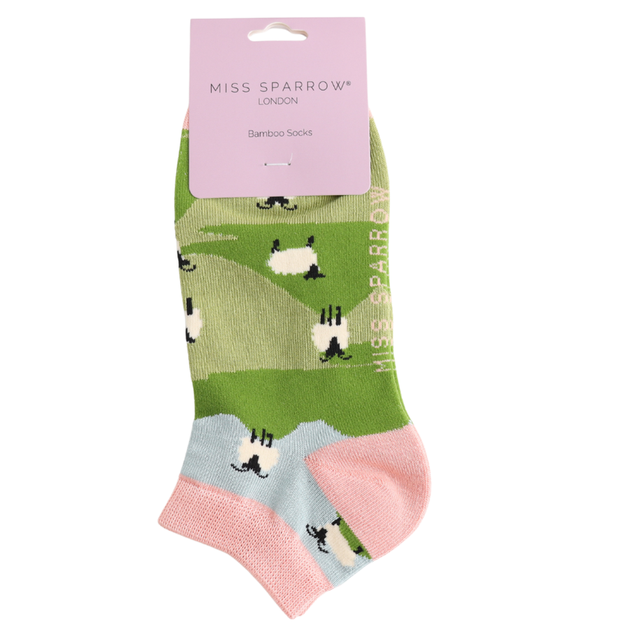 Miss Sparrow - Highland Sheep Trainer Socks - Duck Egg Blue