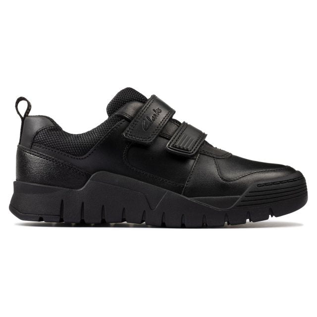 Clarks - ScooterSpeed K - Black Leather - School Shoes