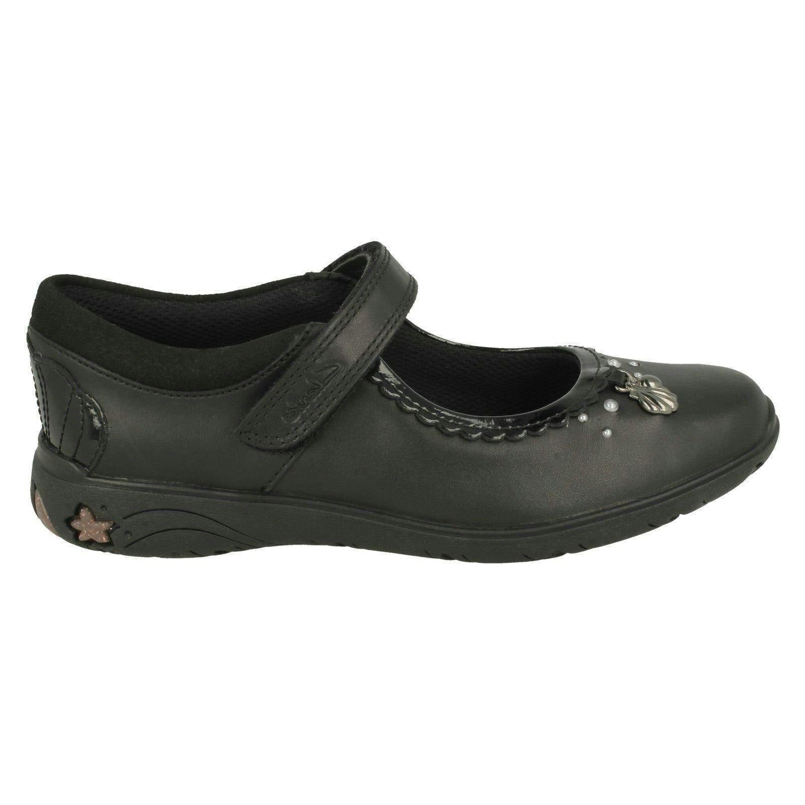Clarks - Sea Shimmer K - Black Pat - School Shoes