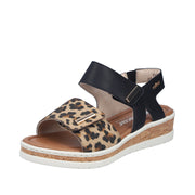 Rieker - V4181-00 - Beige/Schwarz - Sandals