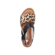 Rieker - V4181-00 - Beige/Schwarz - Sandals