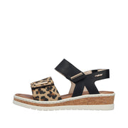 Rieker - V4181-00 - Beige/Schwarz - Sandals