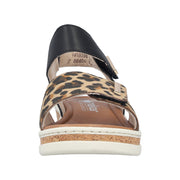 Rieker - V4181-00 - Beige/Schwarz - Sandals