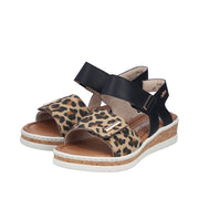 Rieker - V4181-00 - Beige/Schwarz - Sandals